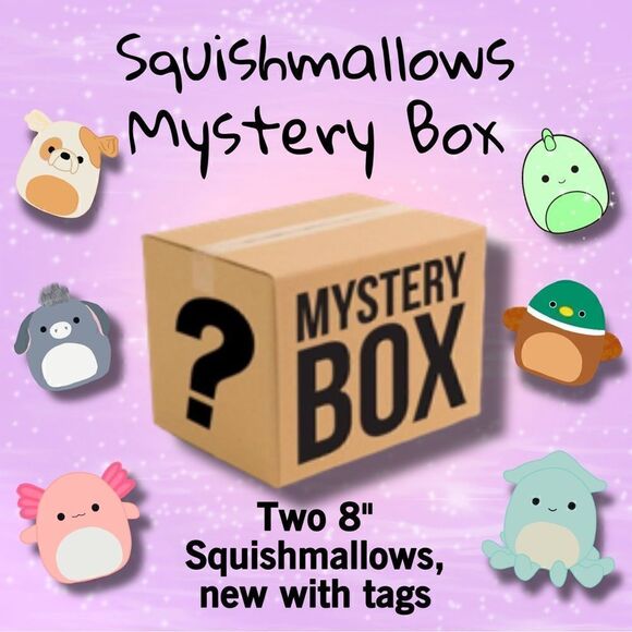 Squishmallows 8” Mystery Box Includes TWO 8” Squishmallows Plush New with Tags - Picture 1 of 2